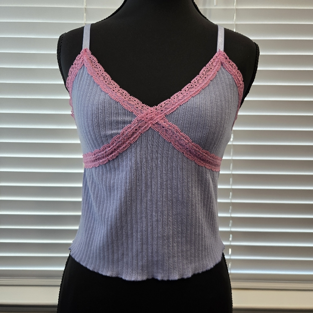 Wild Fable Purple and Pink 90s/Y2K Crop Top
